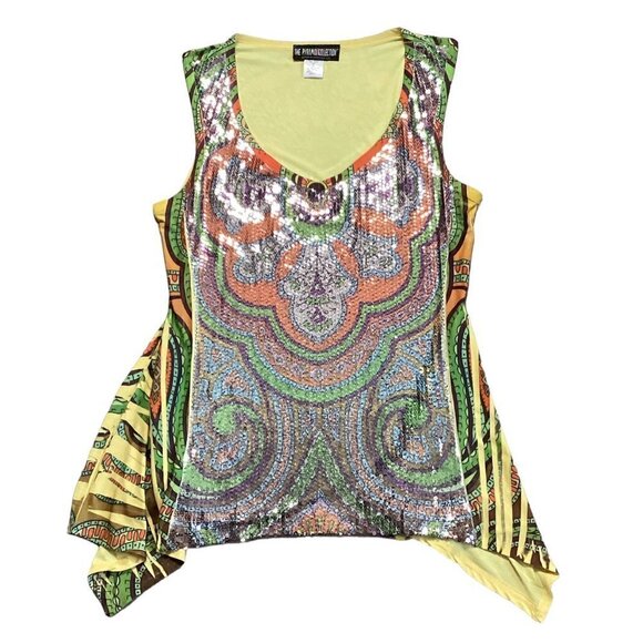 The Pyramid Collection Sequin Tank Top Sz S #161G - Picture 2 of 7